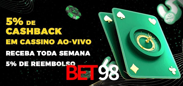 Promoções do cassino ao Vivo bet98